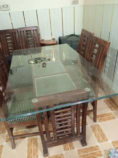 Shesham Wood Dining Table 6 Seater