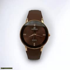 Men's formal silicon strap watch