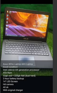 Asus 420w laptop slim model