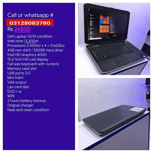 Lenovo G560 corei5 Laptop 4gb ram 320gb hard 15.6 display numpad 6