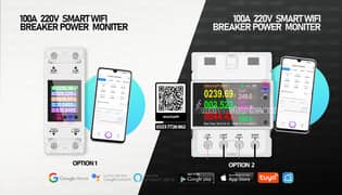 100A 220V Smart Wifi Breaker Energy Power Moniter Tuya Smart life