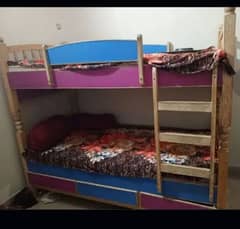 kids double bed wooden