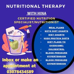 Certified Nutritionist/dietitian Online Consultation