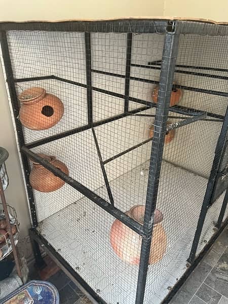 Cage |for Parrots  | High quality profile pipe | With Iron stand | 4ft 9