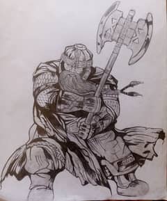 Large Sketch of Gimli Son of Glion