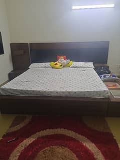 Bed set, cooking range, curtains, console, study tables, carpets