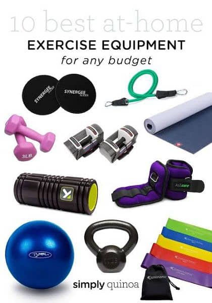 Gym Equipment,Mats, Resistance bands, Dumbbells 6