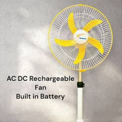 Rechargeable Ac/Dc Fan (With Battery )