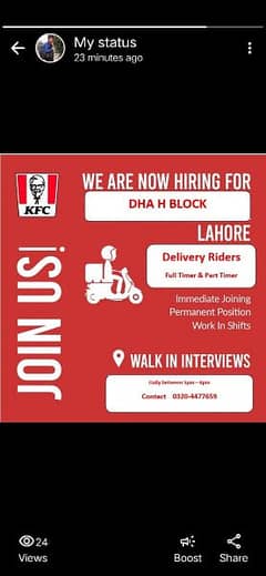Job for Delivery Riders