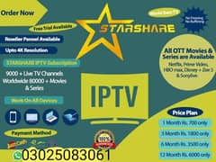 Iptv offer for all around in the world services* 03025083061