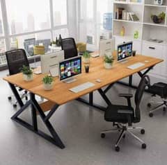 Sturdy Metal Base Conference Table Ideal for Meetings & Collaborations
