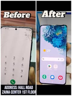 Crack Glass Change Samsung S8 S9 S10 S20 S21 S23Ultra Note10 Note20