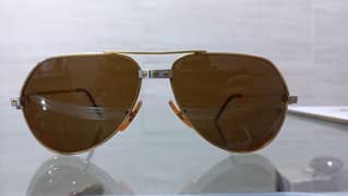 Cartier Vendome Santos 22k Gold plated Sunglasses