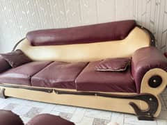 leather poses sofa