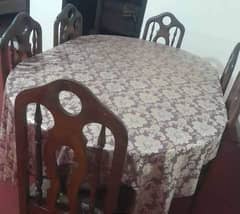 6 chairs with table