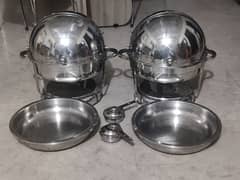 Buffet Dishes with lamp (Pair Price)