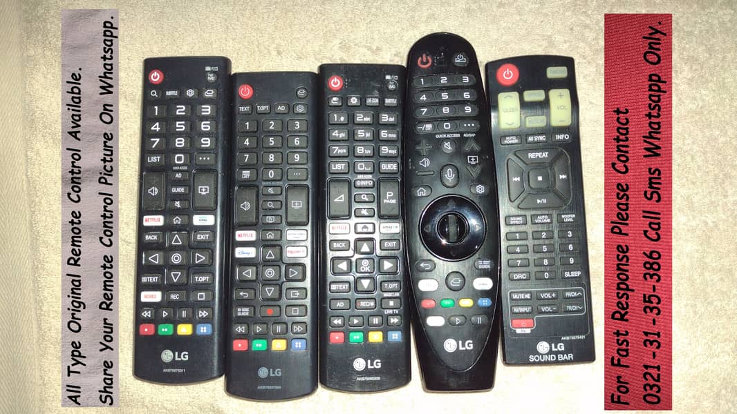 lg tcl hisenes original remote control 6