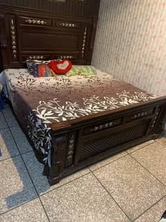 king size bed with mattress & sofa set for sale