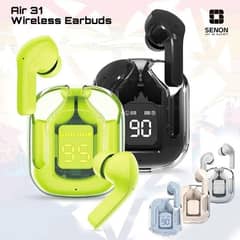 Air 31 Transparent Digital Earbuds with Box PackOnly @ *Rs. 1000*