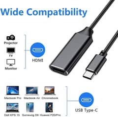 USB C Type C to HDMI Multifunctional Hub Converter,Dock Cable