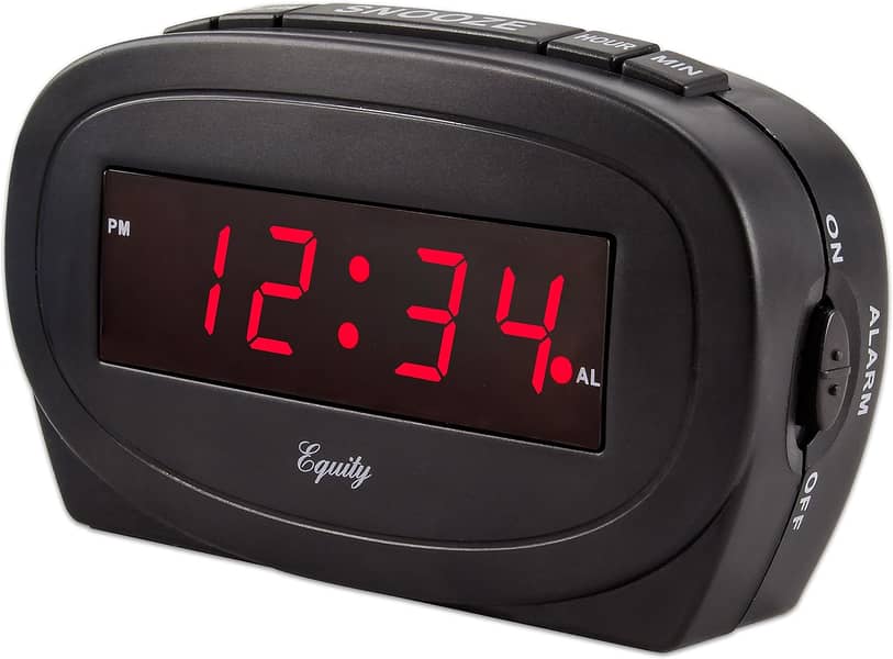 Alarm Clock LED screen repeat snooze alarm Battery backup night alarm 12