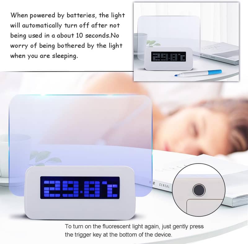 Alarm Clock LED screen repeat snooze alarm Battery backup night alarm 17