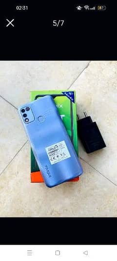 Infinix Hot 10 play with box/cable