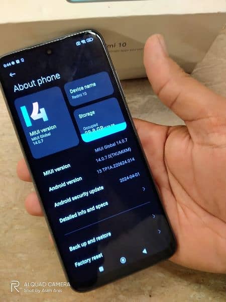 Redmi 10 ,4+2 gb 228 gb pta approved with box 5