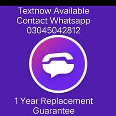 Textnow available unlimited Calls Contact whatsapp 03045042812