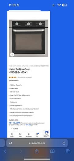 Haier oven new