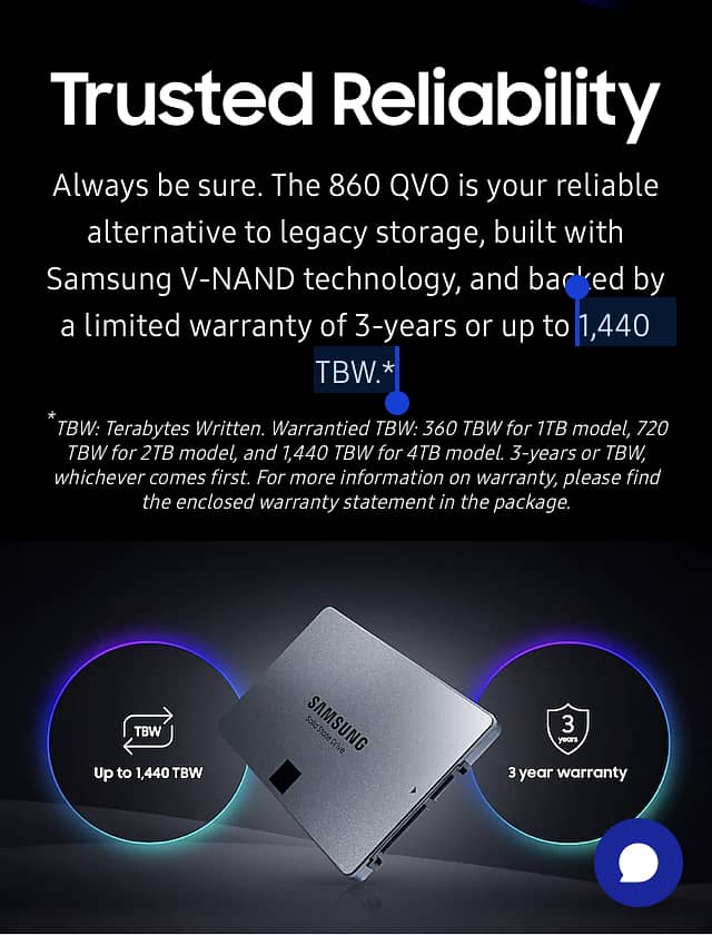 Samsung 860 QVO SSD 4TB - 2.5 Inch SATA SSD with V-NAND Technology 1