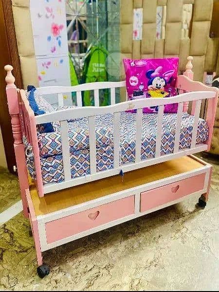 Baby Cot / wooden baby cot / kids cot / kids wooden cot / baby bed 1