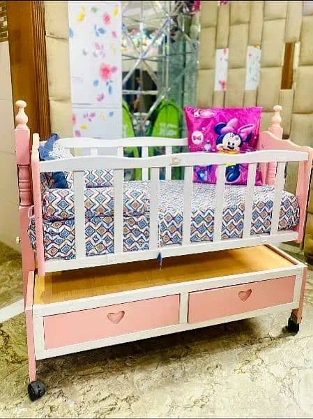 Baby Cot / wooden baby cot / kids cot / kids wooden cot / baby bed 2