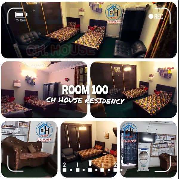 AC furnished rooms for jobians ,professional & business persons etc 3
