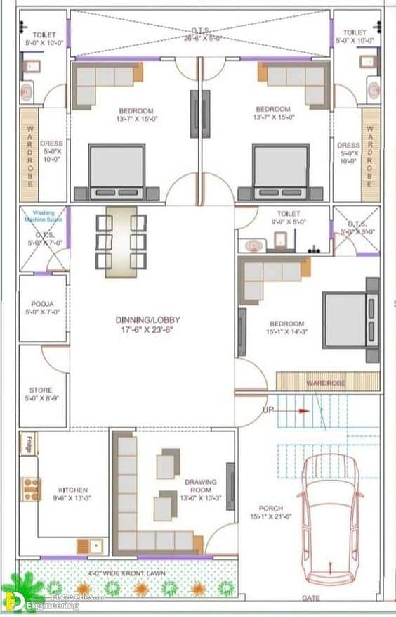 Home Design Architect, House Map, 2D & 3D Elevation,  Construction 9