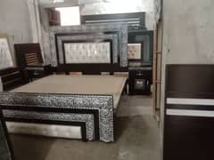 double bed / bed set / bed / wooden bed