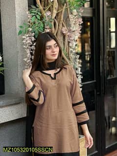 Women's Stitched Arabic Lawn Plain Suit