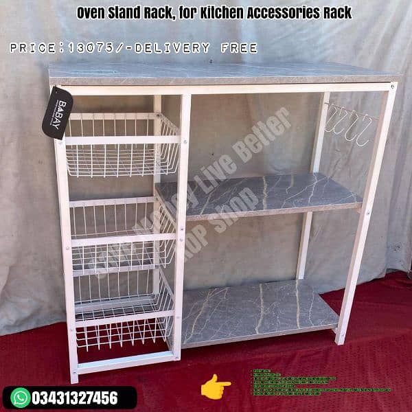 Oven Stand Rack for Kitchen Shelf 0