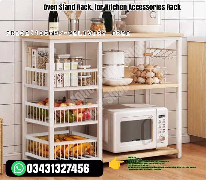 Oven Stand Rack for Kitchen Shelf 1