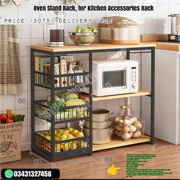 Oven Stand Rack for Kitchen Shelf 6