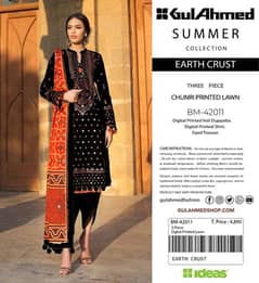 Ideas By Gul Ahmed Lawn | Unstitched Collection 3 Pieces Casual Wear