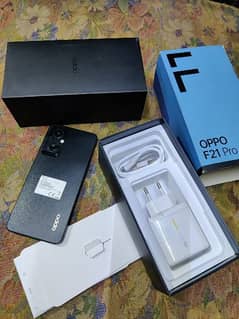 oppo F21pro 5G 8GB ram 128GB 10%9 saf condition box charger sath
