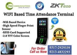 Attendance Machine WIFI Based ZK-Teco (Authorized Dealer)