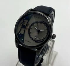 mens   stainless  steel   analog  watch