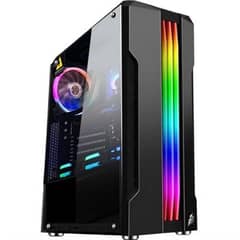 RGB CASE WITH 3 lighting Fans and kit