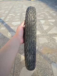 Used front bike tyre YBR/Deluxe/100cc