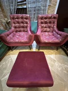 set of Sofa Chairs with foot rest