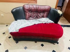 sofa with two puffies for sale