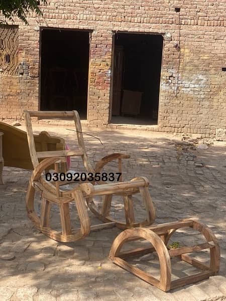 rocking chair / jhola kurci / chinioti chair / poshing wali rocking 1