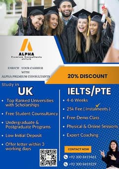 IELTS and PTE Preparation classes are available